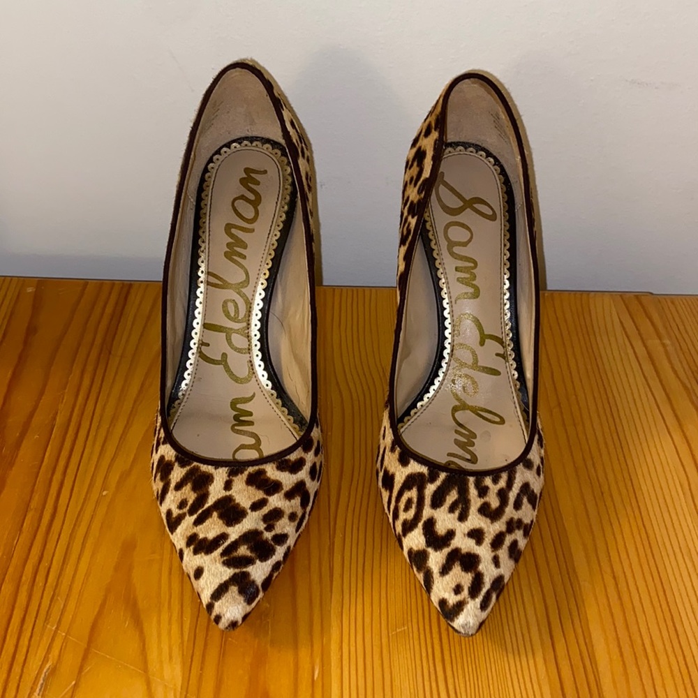 Sam Edelman animal print heels
